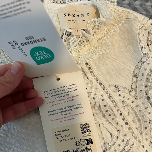 Sezane Bianca Blouse - Picture 3 of 10